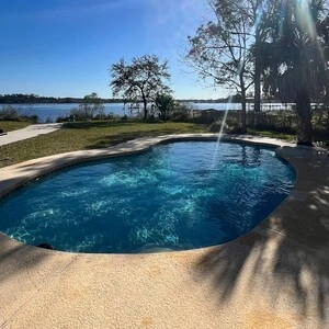 Pool By A Sunset In Jacksonville